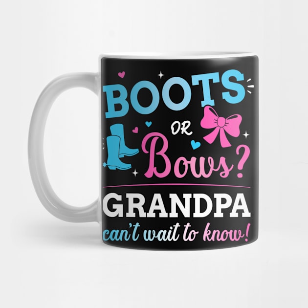 Gender reveal boots or bows grandpa matching baby party by Designzz